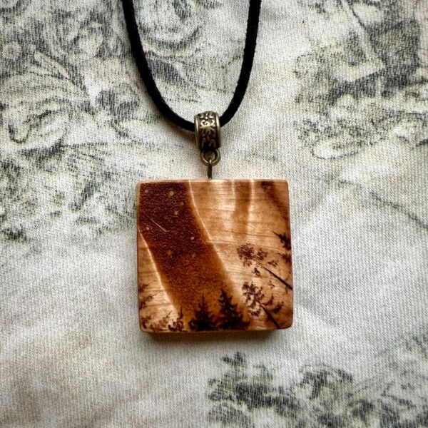 Dancing Sky Wooden Pendant