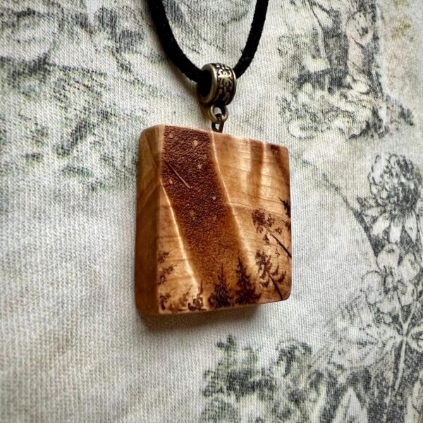 Dancing Sky Wooden Pendant