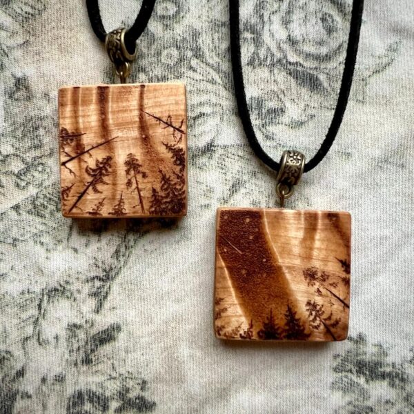 Aurora Wooden Pendants