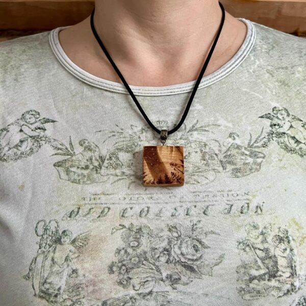 Dancing Sky Wooden Pendant