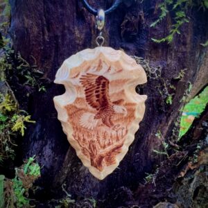 arrowhead pendant with bald eagle