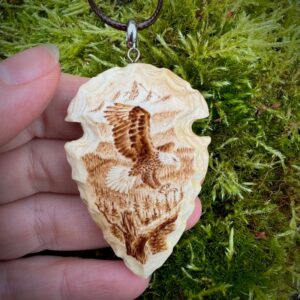 arrowhead pendant with bald eagle