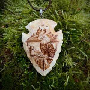 arrowhead pendant with bald eagle