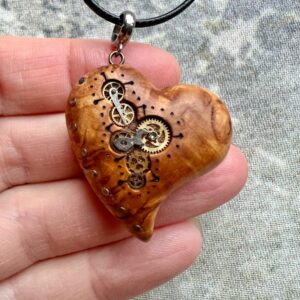 small steampunk heart pendant